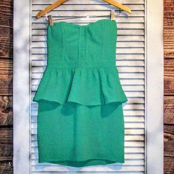 Urban Outfitters Sz 2 Green Bustier Dress - Picture 4 of 9